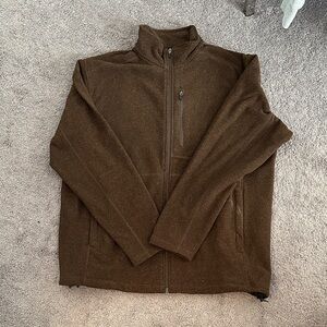 Men's Duluth Trading Brown Full-Zip Sweater